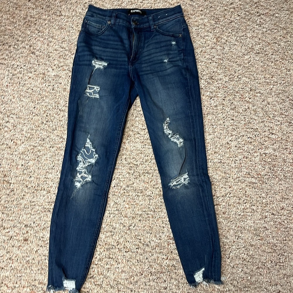 Express Ankle High Rise Jeans - Picture 2 of 6
